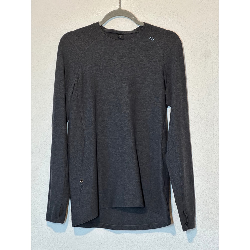 Lululemon Mens Metal Vent Tech Long Sleeve Shirt Gray Heather Size S Pocket